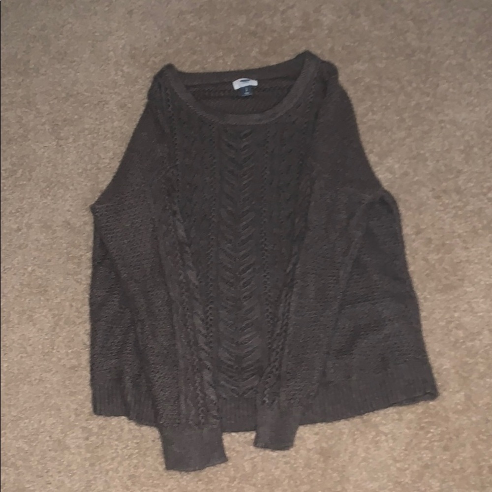 old navy brown sweater